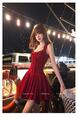 Red Lazy Didi La Môme 4 M Skirt Hem Princess Dress Bow Gold Feeling Sleeveless Waist Dress