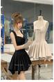 Blue New Chinese Style EIA Yiyao Gossip Oni French Style Retro Spaghetti Straps Dress Women's Spring Summer Slim-Fit Long Dress