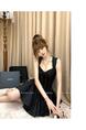 Blue New Chinese Style EIA Yiyao Gossip Oni French Style Retro Spaghetti Straps Dress Women's Spring Summer Slim-Fit Long Dress