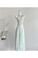 Ruixi Withers Jasmine Green 2.0 Summer Fairy Sweet Slimming Waist-Slimming Long Dress - PALE GREEN AND PASTEL