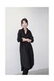Loose and versatile solid color casual long sleeve shirt women's jacket straight bottoming shirt dress - Black