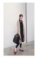 Loose and versatile solid color casual long sleeve shirt women's jacket straight bottoming shirt dress - Black