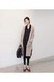 Loose and versatile solid color casual long sleeve shirt women's jacket straight bottoming shirt dress - Black