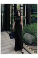 2025 Summer New Design Sense Temperament High Grade Black Modal Vest Dress Fake Two-Piece Sheath Hot Girl Dress