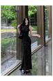 2025 Summer New Design Sense Temperament High Grade Black Modal Vest Dress Fake Two-Piece Sheath Hot Girl Dress