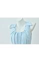 French Hook Flower Hollow Knitted Suspender Dress Women's Summer New Loose Layered Sleeveless Vest Dress Two-Piece Suit - LIGHT BLUE