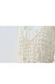 French Hook Flower Hollow Knitted Suspender Dress Summer New Style Layered Sleeveless Vest Dress Two-Piece Long Skirt for Women - IVORY