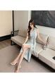 Summer 2025 New Light Blue Color Dress - Women's French Popular Long Dress Skirt Waist-Slimming Long Dress