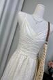 Jwunique Creamy-White High Sense Dress in Soft Ivory Color - Women's Summer 2025 New Slimming A-line Slip Dress