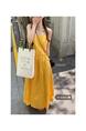High Quality and Quality! Summer Small Look Tall French Style Temperament Gentle Bright Yellow Gallus Dress Women's Clothing
