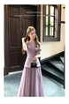 Yang Xiaoxiao Fujia Gold Three-Dimensional Flower Sleeveless Dress Gauze Skirt Fairy Dress in Lavender Tight Waist Skirt Engagement Dress