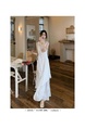 High Quality and Quality! White Sleeveless Vest Dress Women's Summer French Style Temperament High Sense Seaside Vacation Dress
