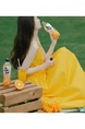 High Quality and Quality! Summer Small Look Tall French Style Temperament Gentle Yellow Gallus Dress Women's Suit in Bright Yellow