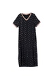 Large Size Women's Dress Female Summer Fashion New Temperament V-Neck Jacquard Straight Skirt Slim Long Skirt in Black