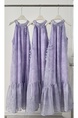 Floral Beauty Handmade Flower Halter Dress Women's Summer Seaside Vacation Style Lavender Dress