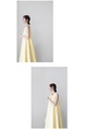Korean Style Sleeveless Vest Loose Slim Linen Artistic Knee-Length Dress for Women in Yellow