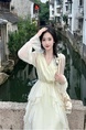 High Quality and Quality! French First Love Dress Super Fairy Sweet Gentle Ruffled Princess Dress Female Spring and Summer in Cream