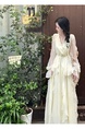 High Quality and Quality! French First Love Dress Super Fairy Sweet Gentle Ruffled Princess Dress Female Spring and Summer in Cream