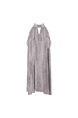 High Quality and Quality! French Style Halterneck Printed Sleeveless Dress Women's Summer Gentle Sweet Slimming Chiffon Fairy Dress in Light Gray