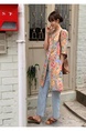 Spot Holiday Style Retro Stylish Small Square Collar Contrast Color Oil Painting Print Versatile Age-Reducing Petite Dress in Multicolor