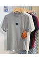Real Shot High-Grade Small Stand-up Collar Short-Sleeved T-shirt Women's Summer Slim Fit Inner Wear Half Sleeve Korean Simple Easy Matching Clothes in Gray