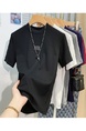 Real Shot High-Grade Small Stand-up Collar Short-Sleeved T-shirt Women's Summer Slim Fit Inner Wear Half Sleeve Korean Simple Easy Matching Clothes in Black
