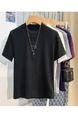 Real Shot High-Grade Small Stand-up Collar Short-Sleeved T-shirt Women's Summer Slim Fit Inner Wear Half Sleeve Korean Simple Easy Matching Clothes in Black