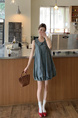 Light Blue Cost-Effective Doll Collar Sleeveless Denim Skirt Exquisite Special-Interest Design Tea Break French Dress Summer Wear Match