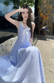 Light Blue Striped Dress Women's Summer 2025 New Small Temperament Waist-Controlled Dress