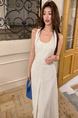 White Real Shot 2025 Spring and Summer New Simple White Dress Comfortable Daily A-line Large Hem Vest Pleated Dress Women