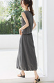 Charcoal Fashionable Light Outdoor Casual Pleating Shirt Bud Skirt Suit 2025 Summer New Two-Piece Suit