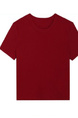 Burgundy Popular Hot Girl Cotton Short-Sleeved T-shirt Women's Summer 2025 Korean Style New Solid Color Round Neck Slim Fit All-Match Pure Desire Top
