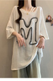 White Real Shot of the New 2025 Summer Style Careful Off-Shoulder Slimming Versatile T-Shirt for Women Large Size Loose Casual Short-Sleeved Top