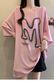 Pink Real Shot of the New 2025 Summer Style Careful Off-Shoulder Slimming Versatile T-Shirt for Women Large Size Loose Casual Short-Sleeved Top