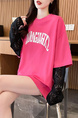 Real shot of 2025 back-collar modal 92% viscose fiber + 8% spandex short-sleeved T-shirt for women in vibrant pink
