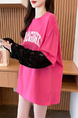 Real shot of 2025 back-collar modal 92% viscose fiber + 8% spandex short-sleeved T-shirt for women in vibrant pink
