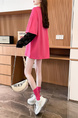 Real shot of 2025 back-collar modal 92% viscose fiber + 8% spandex short-sleeved T-shirt for women in vibrant pink