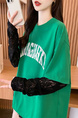 Real shot of 2025 back-collar modal 92% viscose fiber + 8% spandex short-sleeved T-shirt for women in vibrant green
