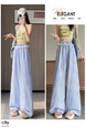 Real Shot Lace Lattice Loose Pants Women's Summer 2025 New High Waist Loose and Slimming Casual Trousers in Light Blue