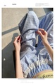 Real Shot Lace Lattice Loose Pants Women's Summer 2025 New High Waist Loose and Slimming Casual Trousers in Light Blue