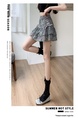 Gray Real Shot Design Niche Bow Pleated Skirt Female Summer Slim Ballet Style Puffy Cake Short Skirt - Gray