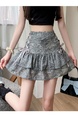 Gray Real Shot Design Niche Bow Pleated Skirt Female Summer Slim Ballet Style Puffy Cake Short Skirt - Gray