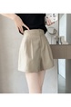 Real Shot Spot Summer New Ice Silk Shorts A-line Wide Leg Pants High Waist Slimming Silky Glossy Casual Pants for Women - Beige