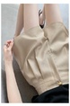 Real Shot Spot Summer New Ice Silk Shorts A-line Wide Leg Pants High Waist Slimming Silky Glossy Casual Pants for Women - Beige