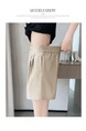 Real Shot Spot Summer New Ice Silk Shorts A-line Wide Leg Pants High Waist Slimming Silky Glossy Casual Pants for Women - Beige