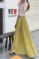 Real Shot of Summer Retro Cotton and Linen Long Skirt for Women - OLIVE GREEN
