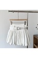 White Lantern Shorts Skirt Female 2025 Summer New Bubble Bud Umbrella Skirt - High Waist A-Line Skirt