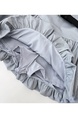 2025 Summer New High Waist Anti-Exposure Light Blue A-Line Skirt Female Korean Version of All-Match Puffy Short Skirt with Belt
