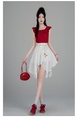 Design Sense Ice Silk Cotton Linen Irregular White Skirt Women's New Style All-Match Slim Short Skirt Hip Cover Casual Skirt with Belt