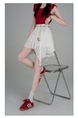 Design Sense Ice Silk Cotton Linen Irregular White Skirt Women's New Style All-Match Slim Short Skirt Hip Cover Casual Skirt with Belt